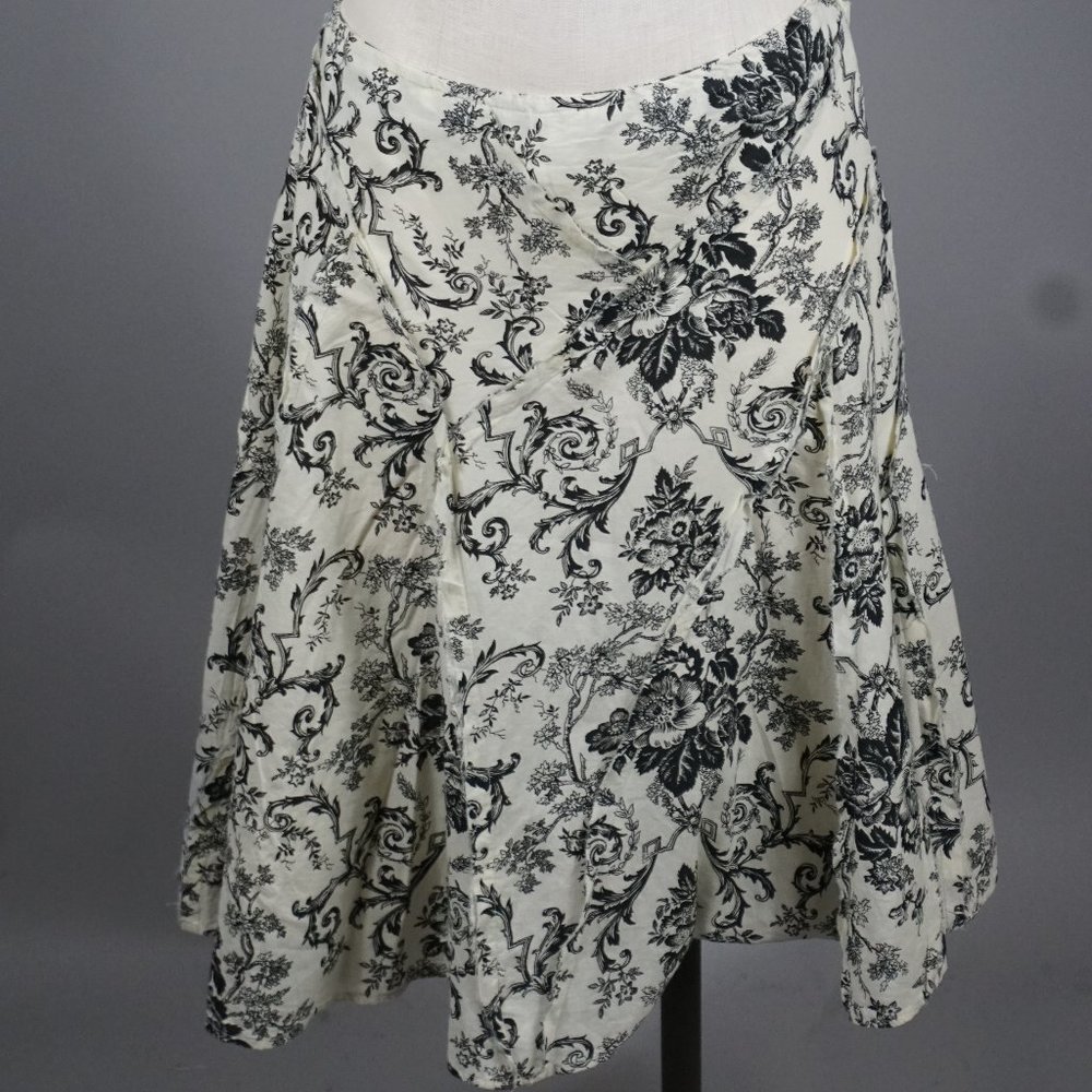 Lola P. Petite Midi Skirt Floral Print